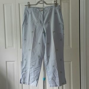 Orvis cropped ankle/capri pants dragonfly sz 14